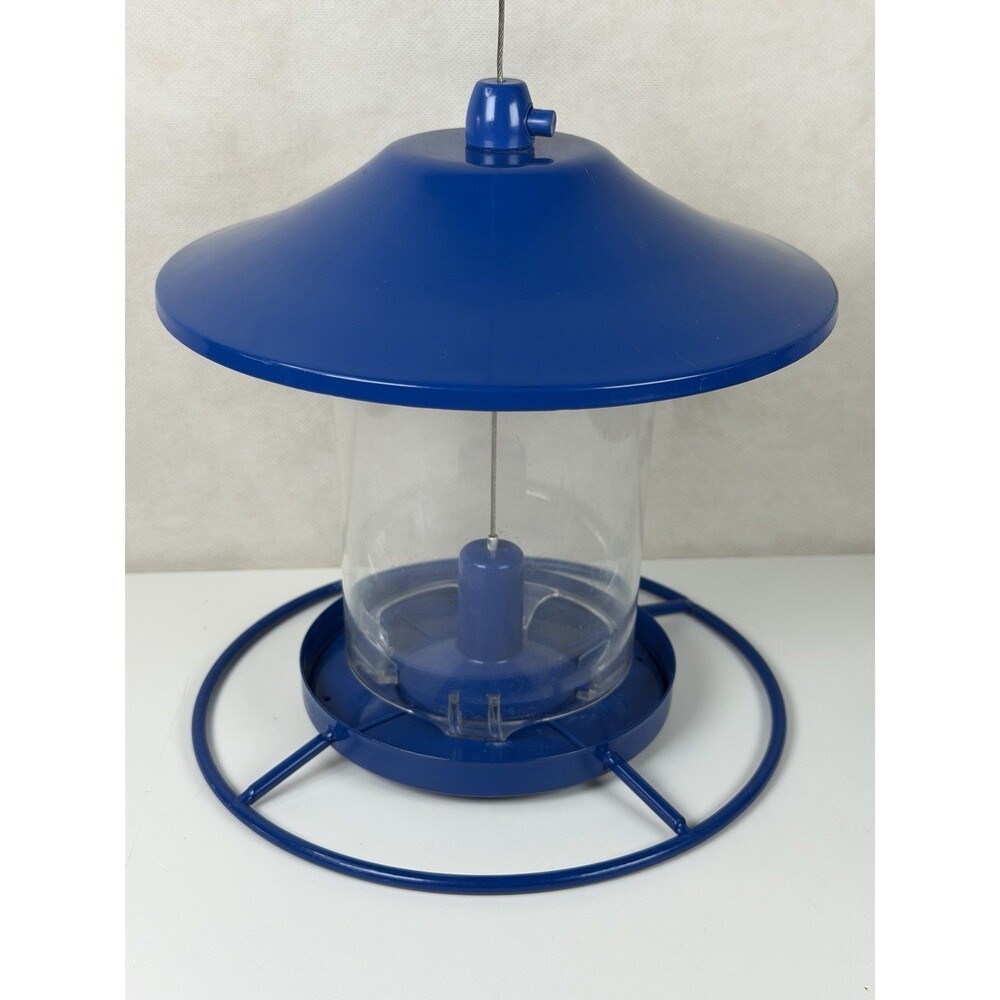 Perky-Pet 312B Panorama Wild Bird Feeder Blue Sparkle Hanging 2 lb Capacity - Picture 9 of 9